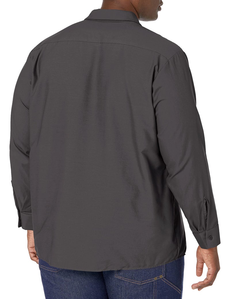 Red Kap Men's Industrial Work Shirt, Regular Fit, Long Sleeve, Charcoal, Large - Image 2